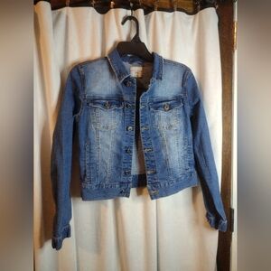 Love Tree Distressed Blue Jean Denim Jacket